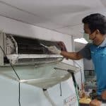 Chemical cleaning office aircon